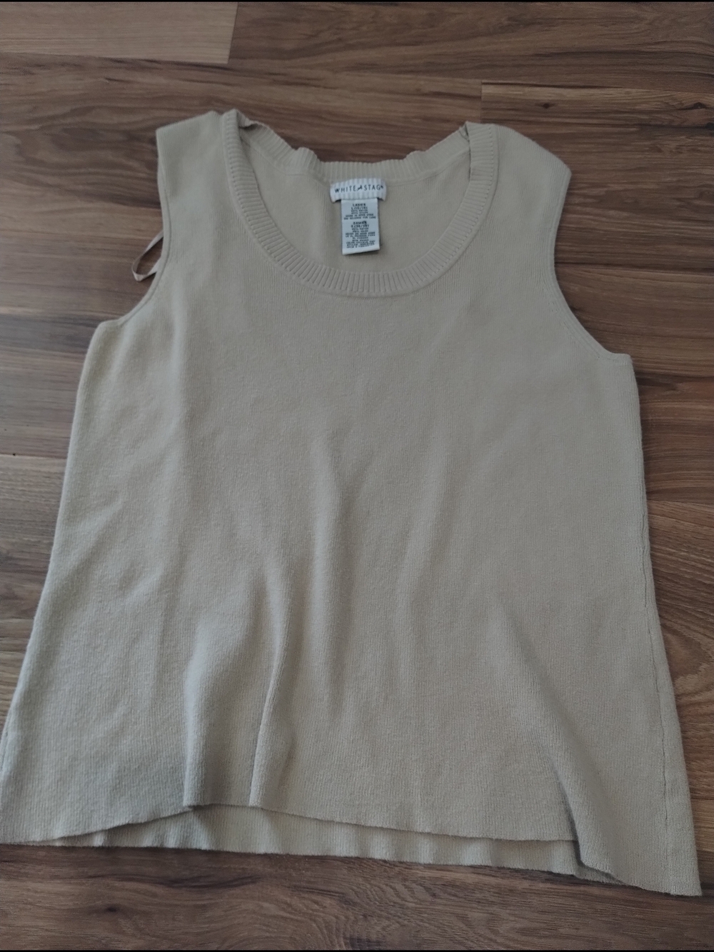 White Stag Beige Sleeveless Knit Tank
